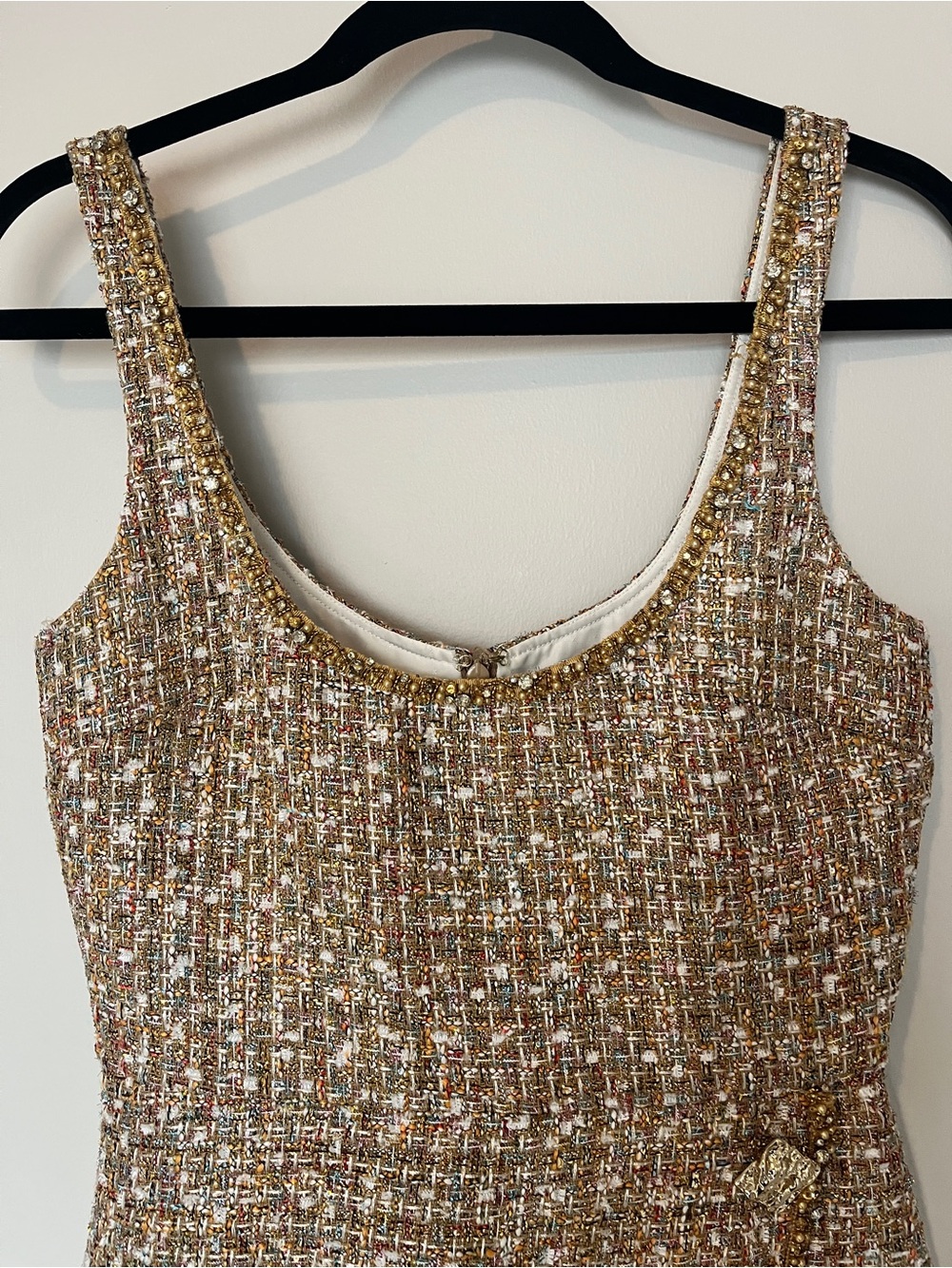 Self Portrait Tinsel Boucle Tweed Mini Dress Size 4 - Picture 6 of 12
